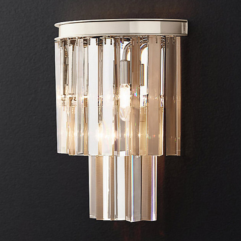Бра Restoration Hardware 1920s Odeon Clear Glass Fringe Sconce Polished Nickel 1920s Odeon 68080429 PN