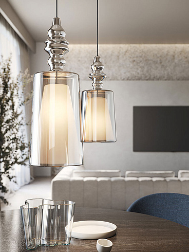 Подвесной светильник Karman Alibaglass Transparent Alibaglass SE316CT INT + SR001AB INT
