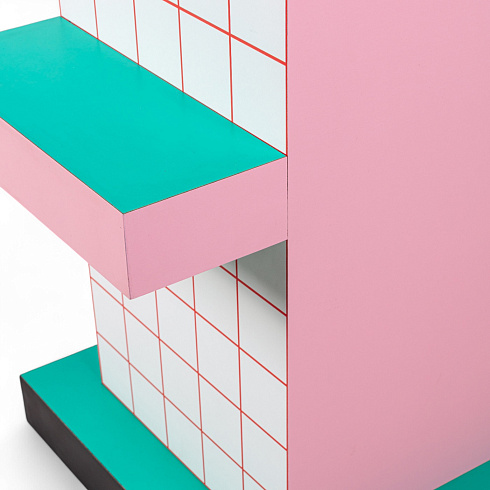 Приставной столик Seletti Supersidetable Red Grid Superfurniture 16511