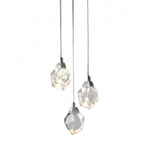 Подвесной светильник Delight Collection Crystal rock 3 chrome Crystal rock MD-020B-3 chrome