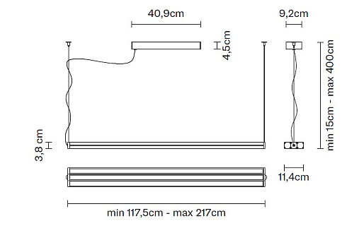 Подвесной светильник Fabbian Light Glide F57 Black 3000 Light Glide F57 F57A0102