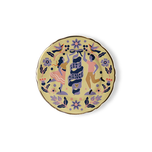 Десертная тарелка Bitossi Home Let's Dance Love Party CAR00004