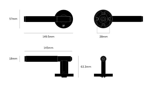 Дверная ручка Buster and Punch Linear Brass set of 2 Door Handles RLH-051033