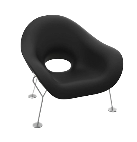 Уличное кресло Qeeboo Pupa Powder Coat Black Pupa 60001BL-PC