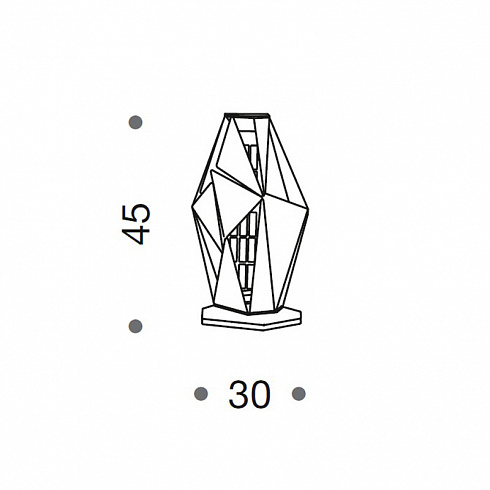 Настольная лампа IDL 476/2L black Crystal rock