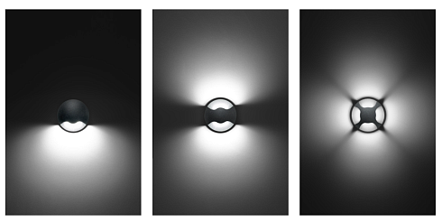 Настенный светильник AUGENTI Cut 45 2W 2700K on/off Cut 4045R/HRCC1L