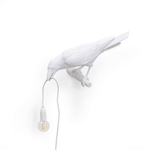 Настенный светильник Seletti Bird Looking Left White Outdoor Bird Lamp 14724