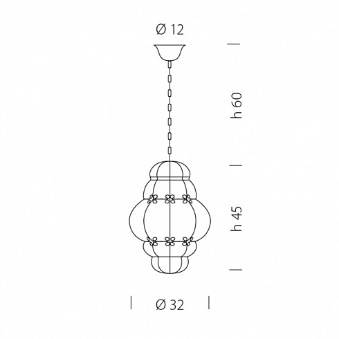 Подвесной светильник Sylcom 1436 INOX FU Tiepolo