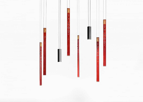 Подвесной светильник Ingo Maurer Flying Flames Element Red+Downlight Black LED Flames  3334300+3335000+3336000