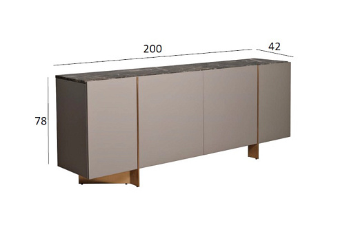 Комод Gate см Garda Decor 58DB-21233KOMD 