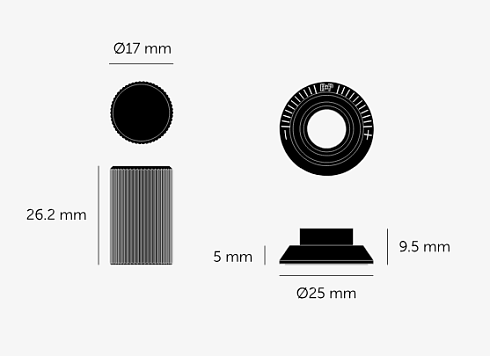 Тумблер Buster and Punch Dimmer Linear Smoker Bronze Plates and Modules RDK-454522