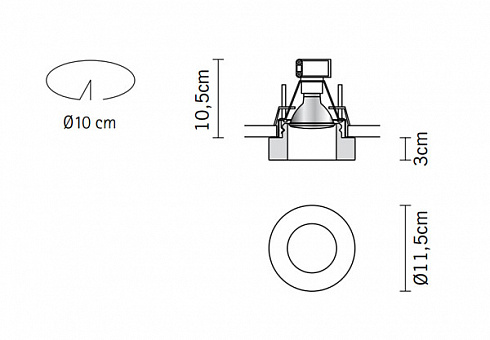 Встраиваемый светильник Fabbian D27F1535 Faretti