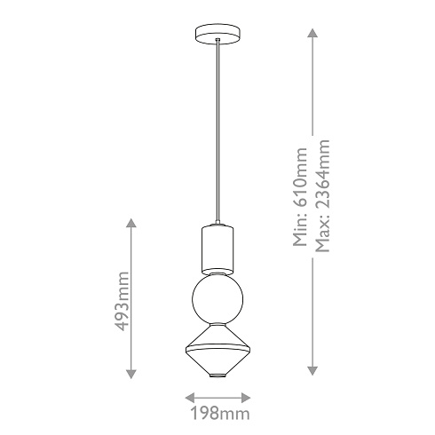 Подвесные светильники Alora ALM-BIJOU-P3-GD 