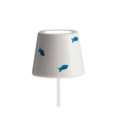 Абажур Zafferano Poldina d13 cm Light blue fish Poldina LD035004