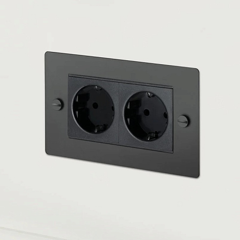 Розетка Buster and Punch 2G black Sockets UK UK-MG-CO-2G-BL-A