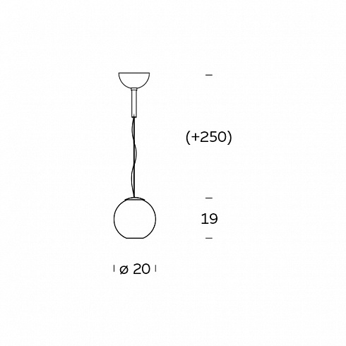 Подвесной светильник Fontana Arte 3644/0R GLOBO DI LUCE