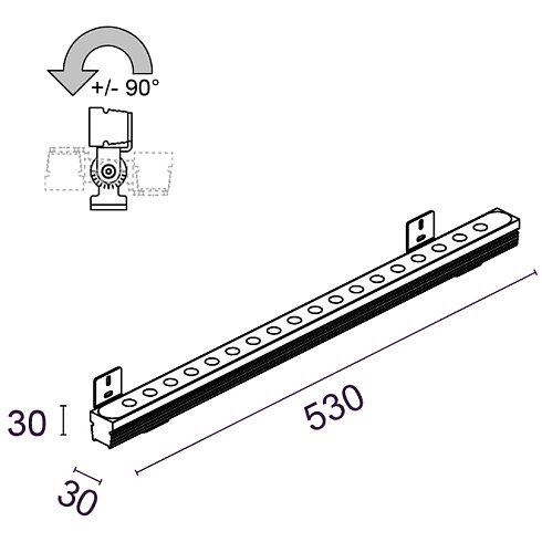 Уличный светильник AUGENTI Matrix Mini Floodlight 8W 2700K 20 on/off Matrix 2811P/HPRCNB