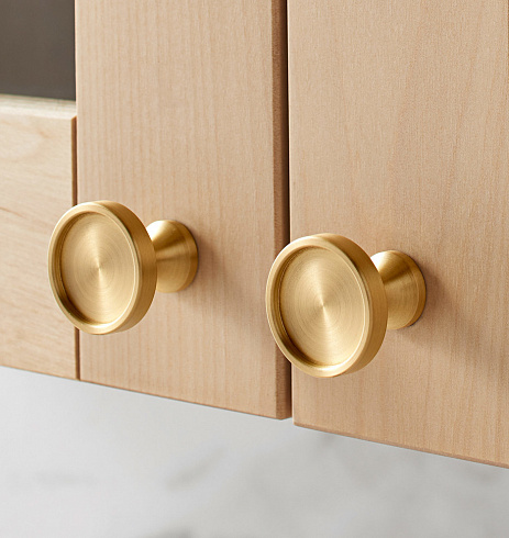 Ручка-кнопка Rejuvenation Perles d.2.5 Brushed Satin Brass Perles 7903022 (C8418)