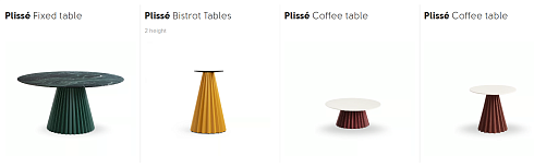 Журнальный столик Midj Plisse H40 D50 Bulgaro Red / veneered Stained Desert Plisse T2220CT40L+FP+I61