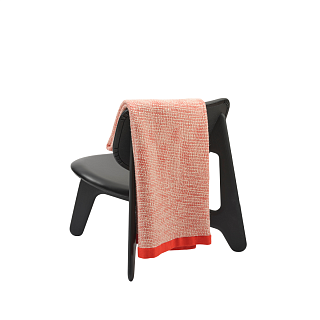 Thread 140x180 cm Orange&White Wool Blend 