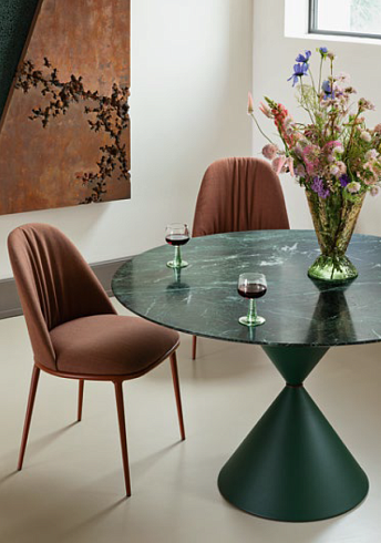 Журнальный столик Midj Clessidra Hide H30 D80 Graphite / Dark Grey Clessidra T19653480C+EG+GW