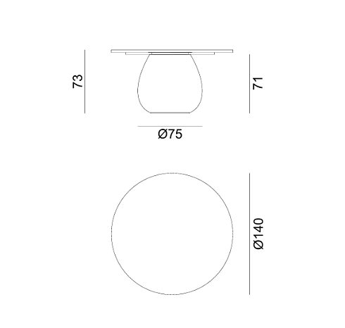 Уличный стол Gervasoni Inout 834 (Ø 140cm) Inout Inout 834