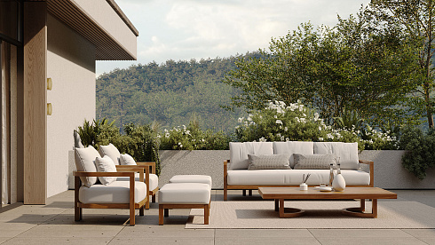 Пуф Delight Collection Outdoor Valencia Valencia Valencia Pouf