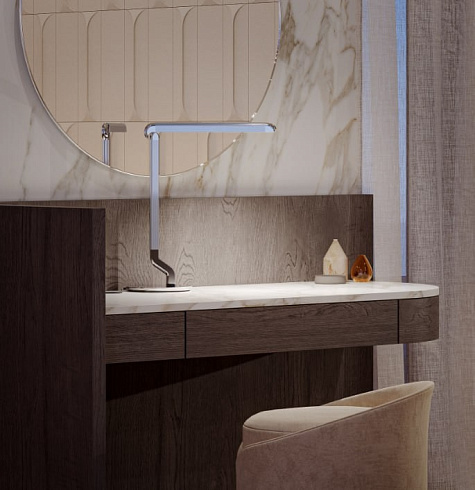 Настольная лампа Contardi Picchio Polished aluminium / Cognac leather Picchio ACAM.006318