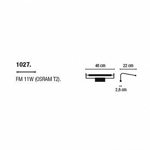 Подсветка для картин Vibia Da Vinci 1027 Da Vinci 1027.01