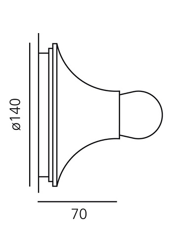 Настенный/Потолочный светильник Artemide Teti Ruby Red Ruby Red AS04812001