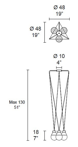 Подвесной светильник MM Lampadari Rain 7379/3 Rain 7379/3+V0199          