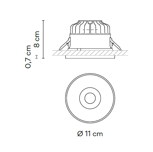 Встраиваемый светильник Vibia Circle 3326 White 3000К On/off  Circle 332623/20