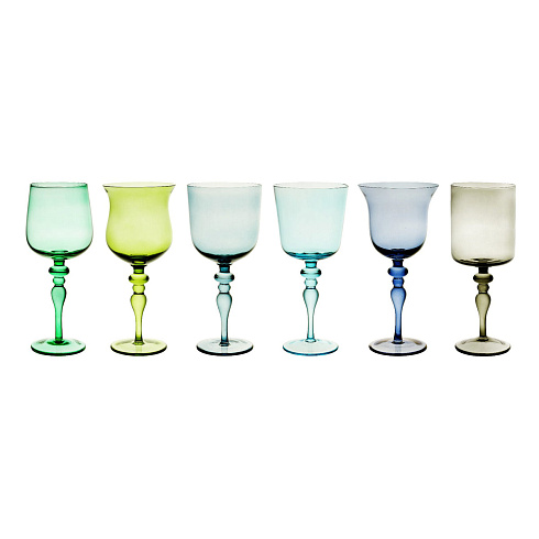Набор бокалов Bitossi Home Diseguale Blue/Green set of 6 Diseguale MCV01501