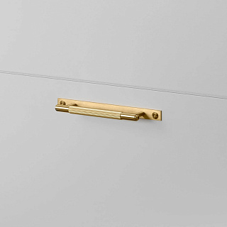 Pull Bar Plate Linear Small Brass