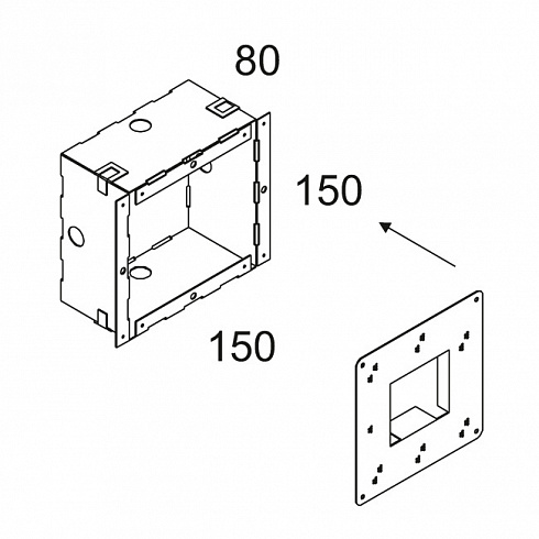 Монтажная коробка Delta Light 202 31 98 CONCRETE BOX 115