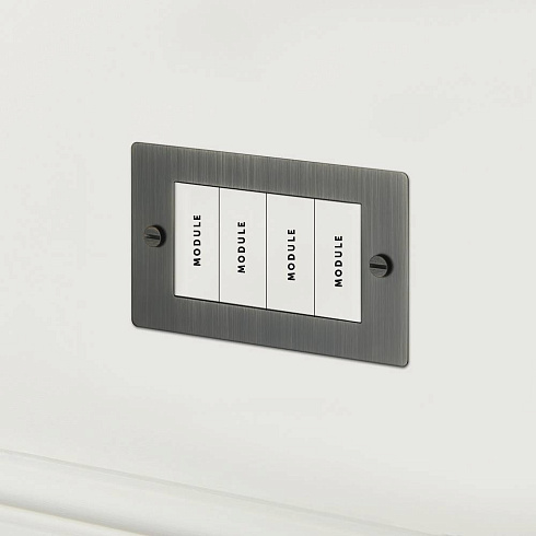 Рамка Buster and Punch 2G, 4 Mod Smoked Bronze Plates and Modules UK-MG-PL-4M-SM-A