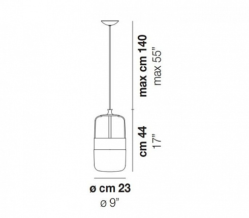 Подвесной светильник Vistosi FUTURA SP M clear/copper Futura FUTURA SP M CR/RA R_N