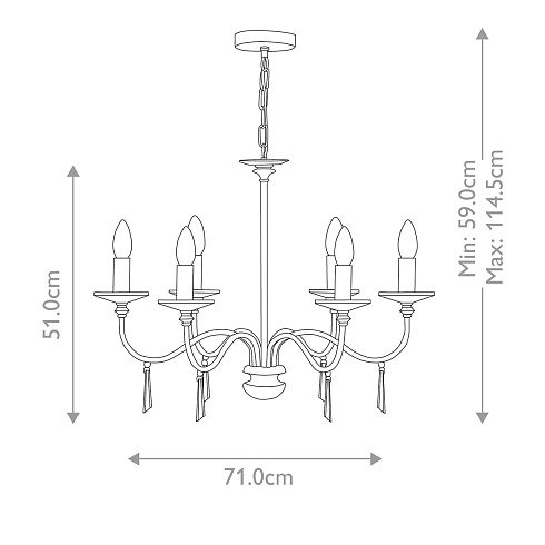 Люстра Elstead Lighting FP6-POL-NICKEL Finsbury Park FP6 POL NICKEL