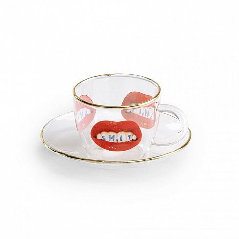 Кофейная пара Seletti Shit Toiletpaper Glass 15973