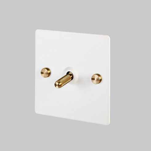 Выключатель Buster and Punch 1G Toggle White/brass Switches UK UK-TO-CO-1G-WH-BR-A