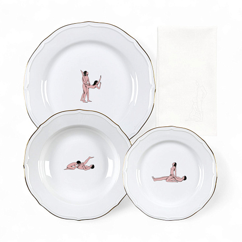 Тарелка Seletti Seikantai5271 ELONGATED Set of 3 Seikantai5271 09846