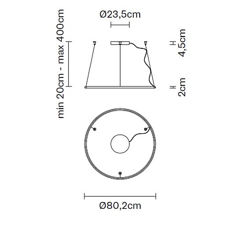 Подвесной светильник Fabbian Olympic 80 Bronze Olympic F45A2276