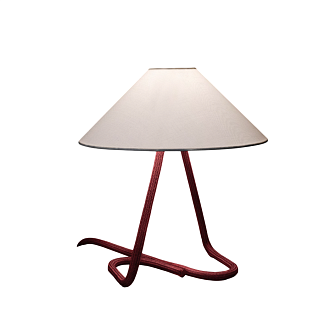 Hat Japanese red / White linen 