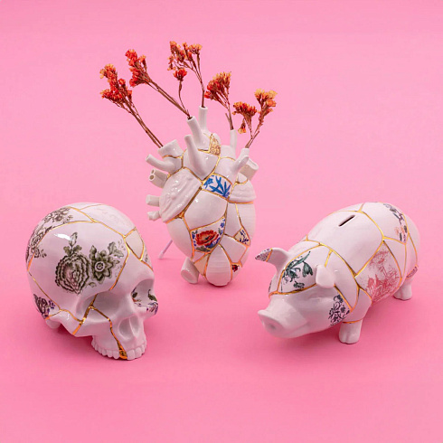 Статуэтка Seletti Skull Kintsugi 09943