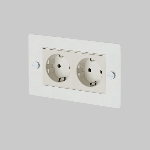 Розетка Buster and Punch 2G white Sockets UK UK-MG-CO-2G-WH-A
