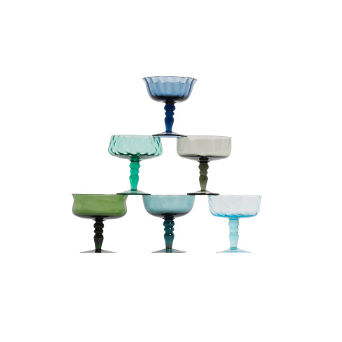 Набор бокалов Bitossi Home Diseguale Blue/Green set of 6 Diseguale MCV02023