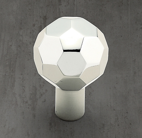 Ручка-кнопка Restoration Hardware Durham d.3.8 Polished Nickel Durham 24170241 PN