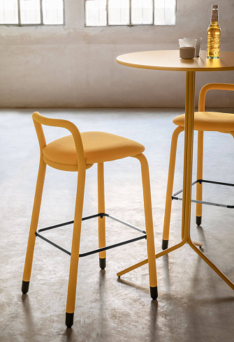 Полубарный стул Midj Pippi H65 R_TS Ocher yellow Pippi S1950HT+Ocher yellow+black