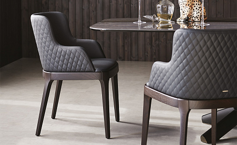 Стул Cattelan Italia Magda Couture A Burned Oak Bianco Magda Magda Couture A FRRB / 971