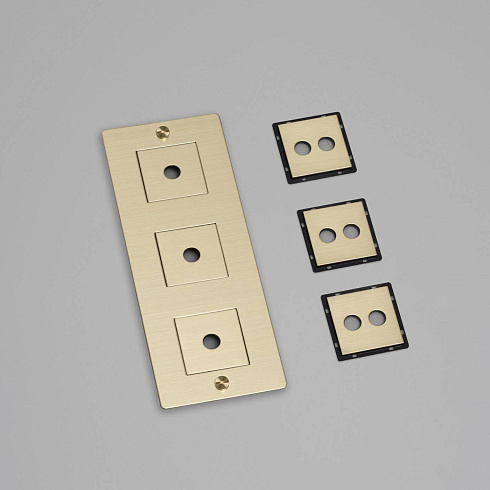 Рамка Buster and Punch 3G Vertical with infils brass Plates and Modules CPL-052397
